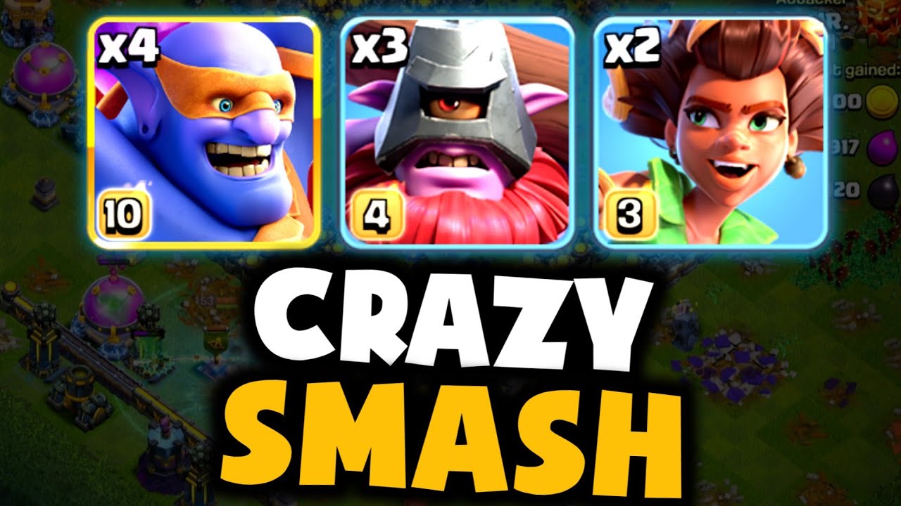 This TRIPPLE TROOP SMASH is JUST CRAZY STRONG! Super Bowlers with Throwers and Root Riders are OP!