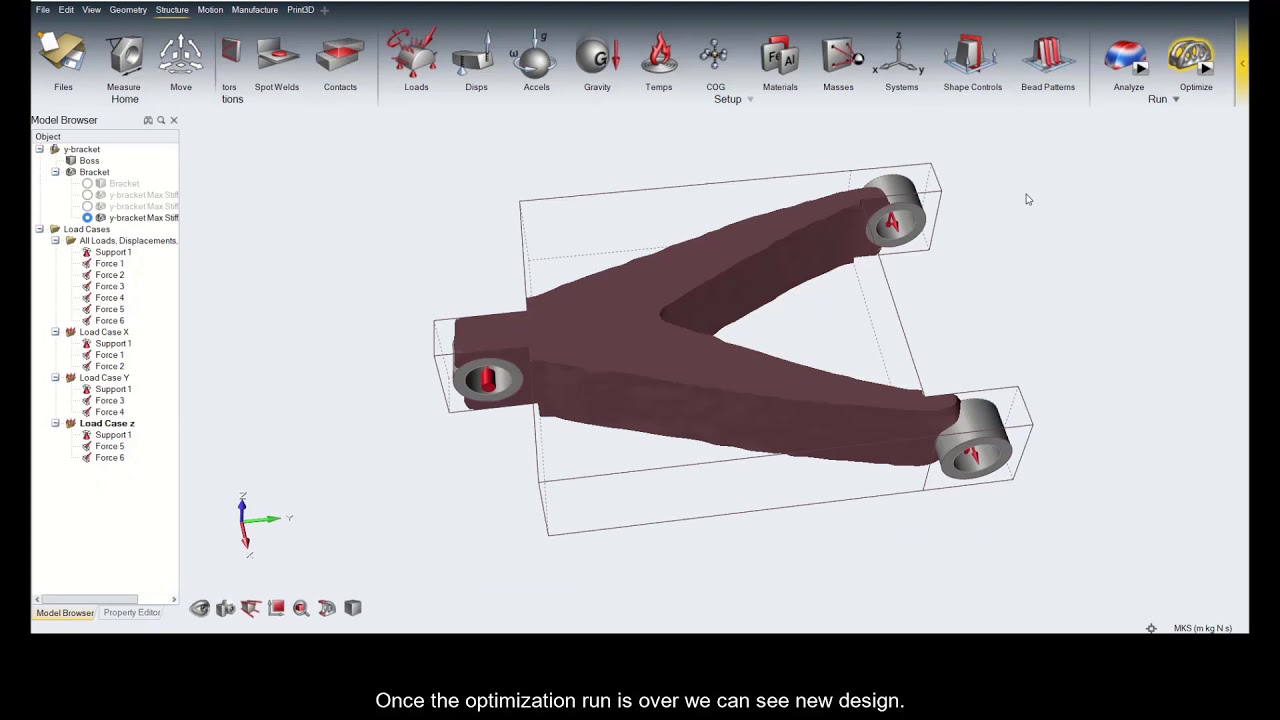 Optimizing Topology - Maximize Stiffness with Altair Inspire