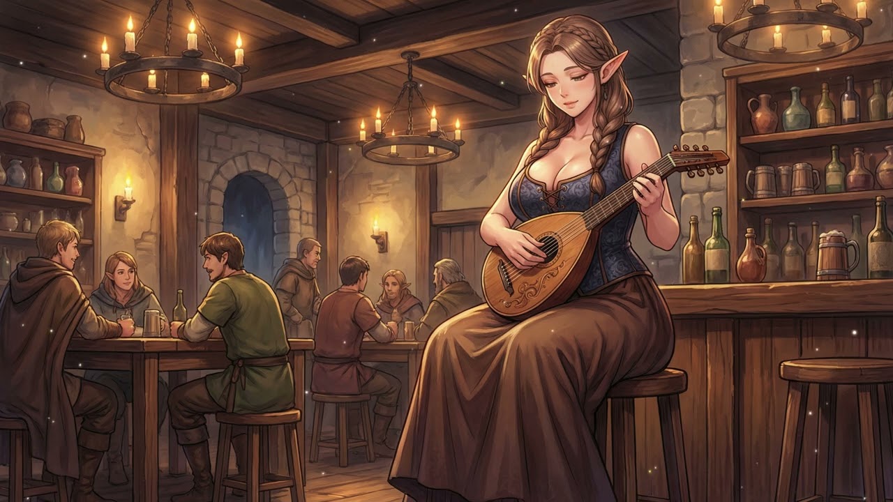 Medieval Tavern Music for Deep Work & Study | Cozy Fantasy Tavern Space