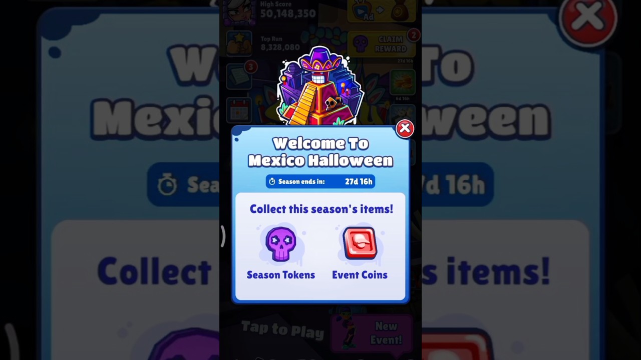 Exploring Subway Surfers Mexico Halloween Update...🎃🎃🎃 #subwaysurfers #halloween #gaming #viral #new