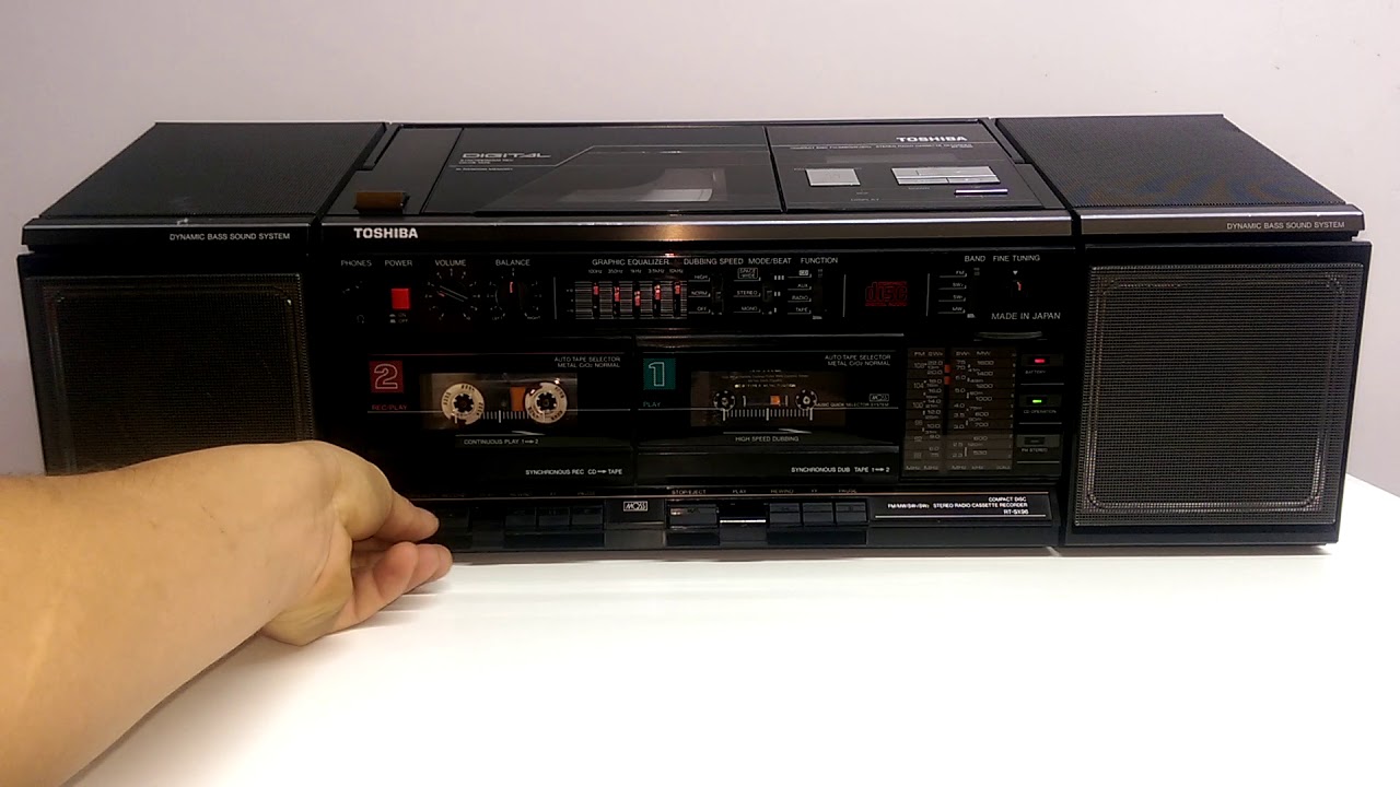 TOSHIBA RT-SX96 Stereo Boombox Radio Cassette Player CD
