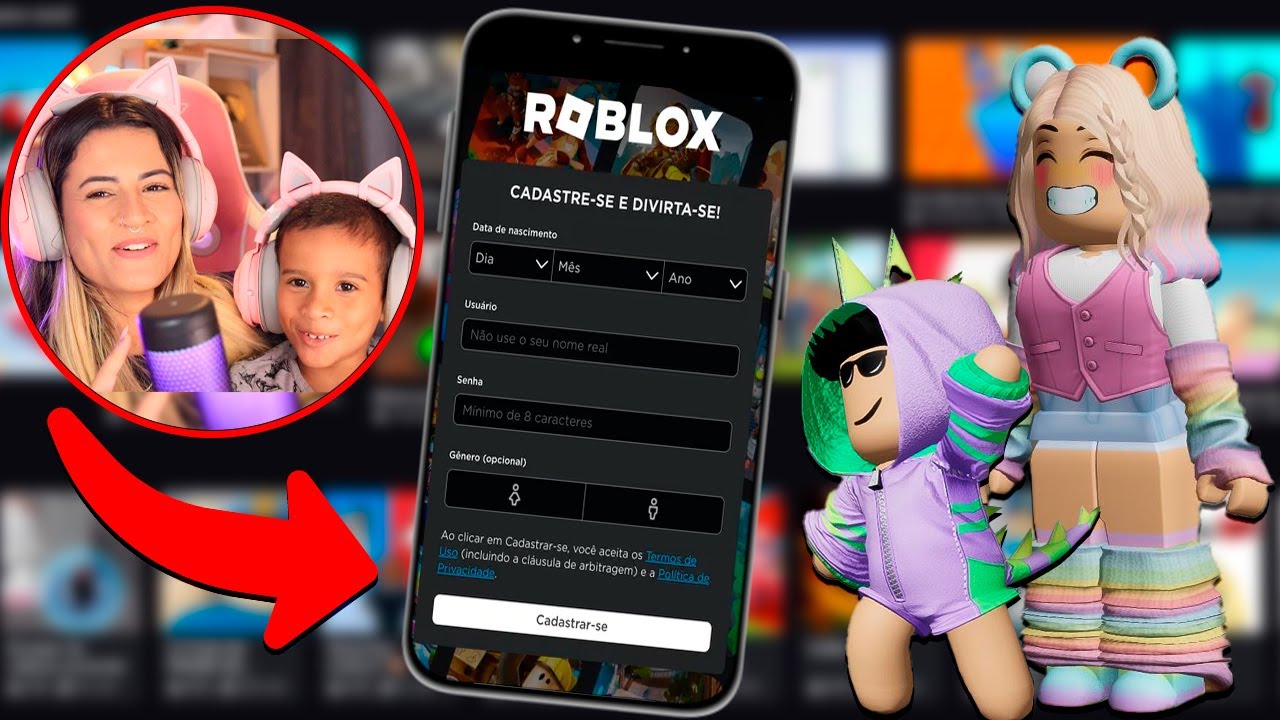 CRIEI UMA CONTA NO ROBLOX PARA O MEU FILHO