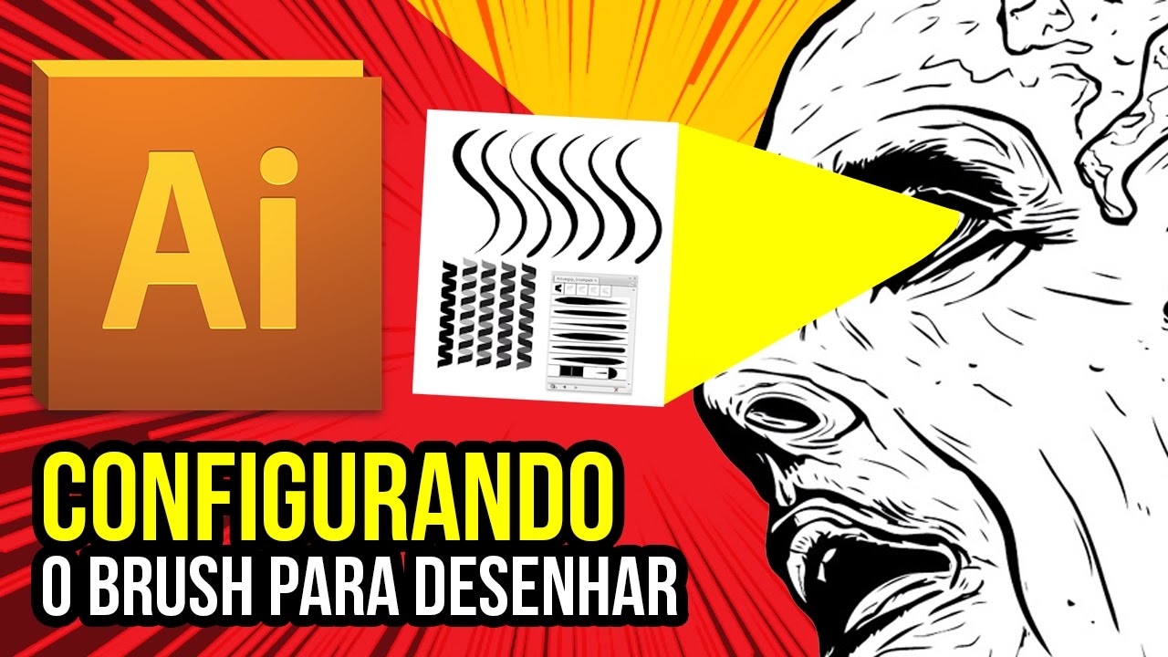 Configurando brush no Illustrator para desenhar