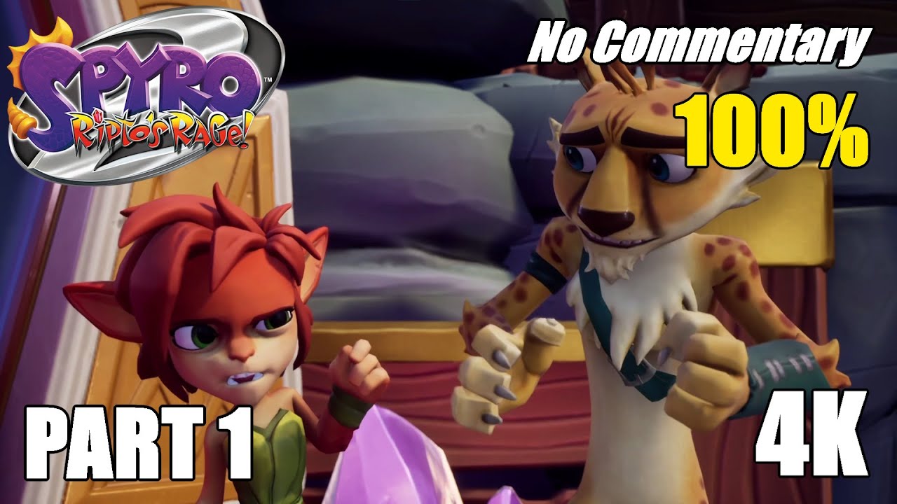 Spyro 2: Ripto's Rage Reignited (PC) | Part 1 – 100% Full Playthrough [4K No Commentary]