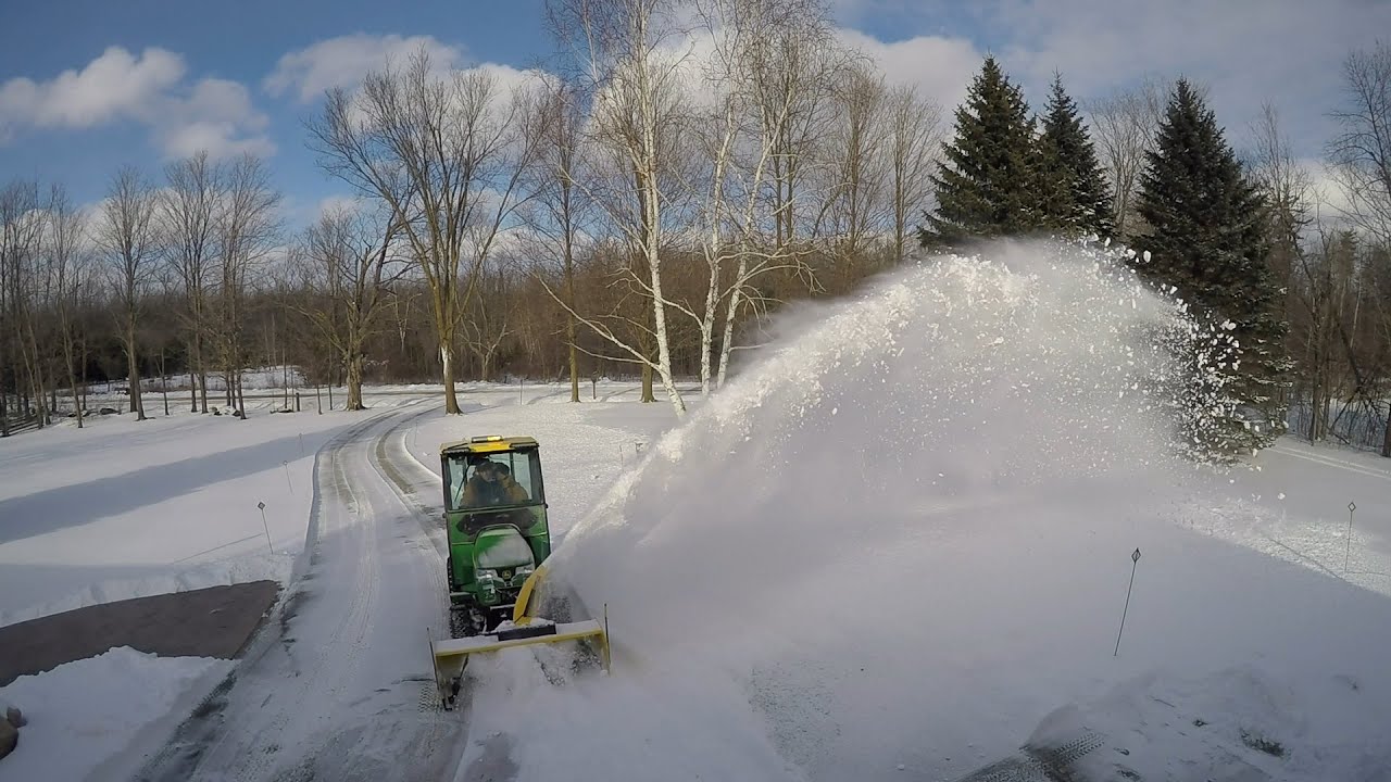 John Deere X748 and 54 Snow Blower - 20160302