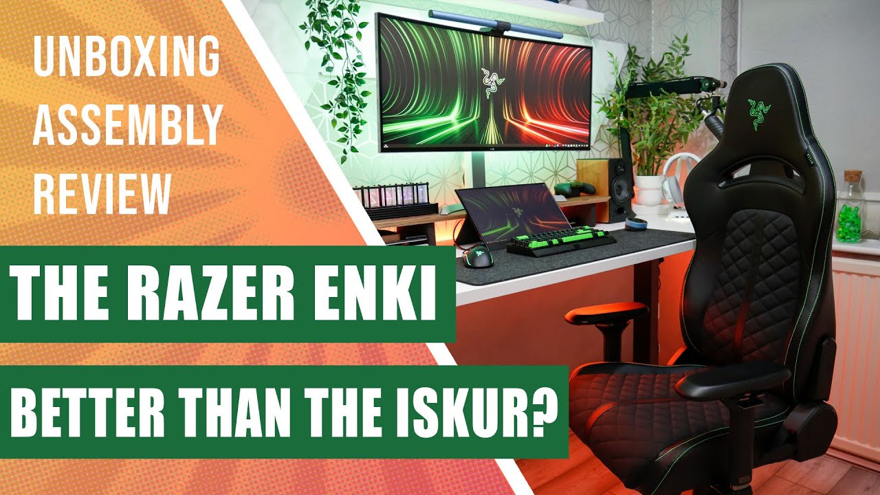 Razer Enki Gaming Chair - Unboxing, Build & Review - Is it better than the Razer Iskur?