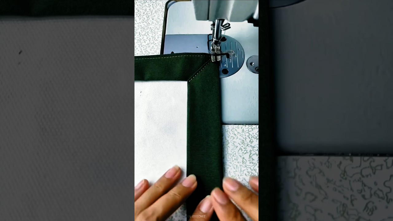 Perfect Mitered Corner Sewing Trick | Clean Fabric Binding Tip ✨ #sewing