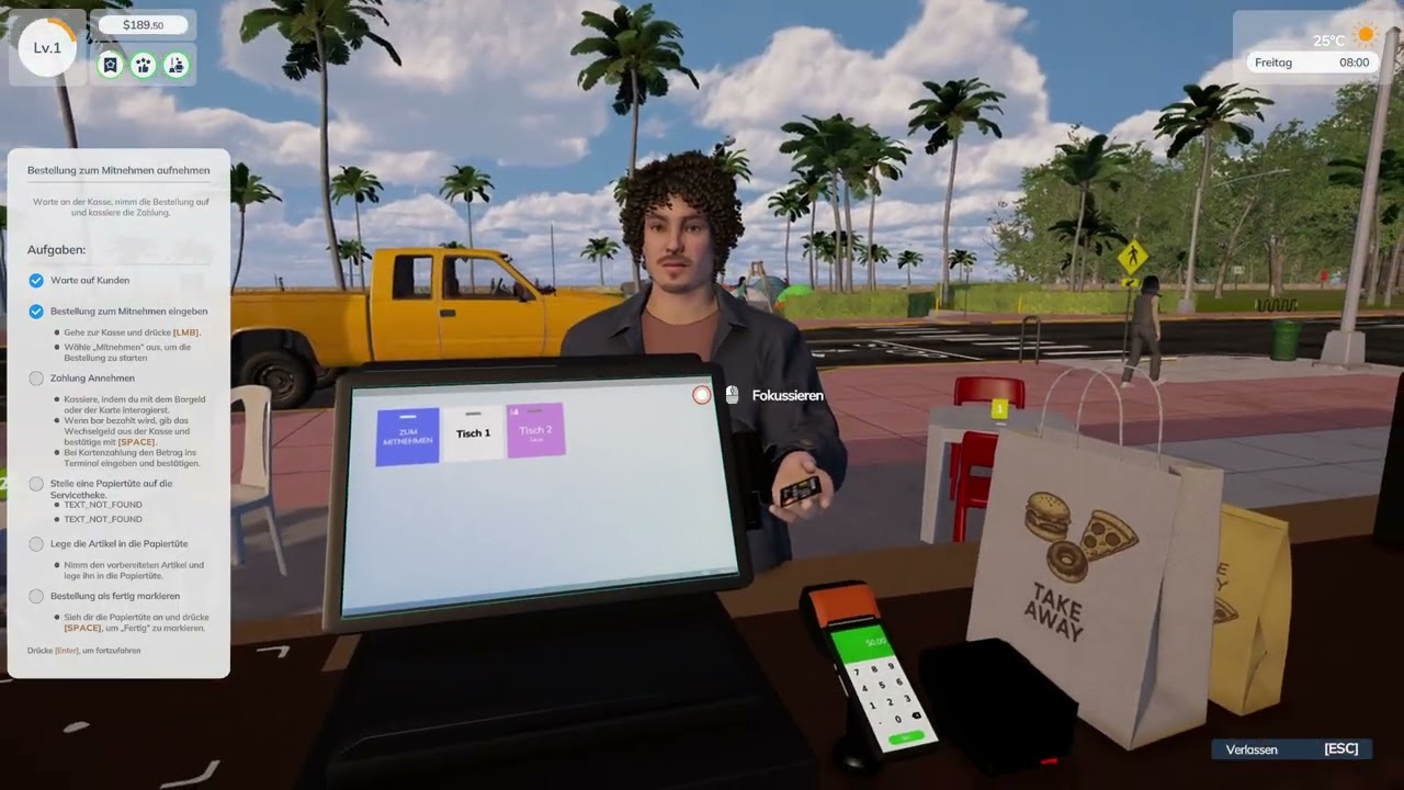 Cafe Business Manager Demo Der erste Kaffee geht über die Laden Teke #Folge1#