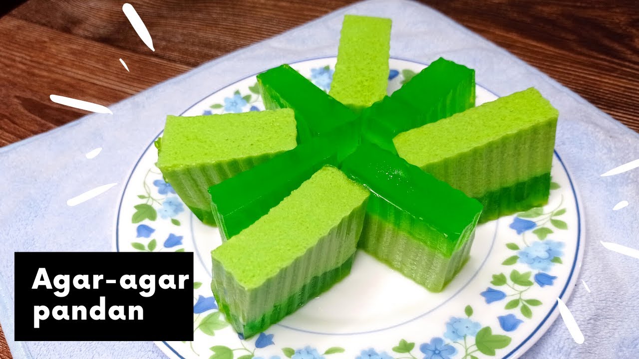 Resepi Agar-agar Pandan Santan Mudah Dan Sedap  (Guna agar2 serbuk 10g) | Resepi Agar agar santan