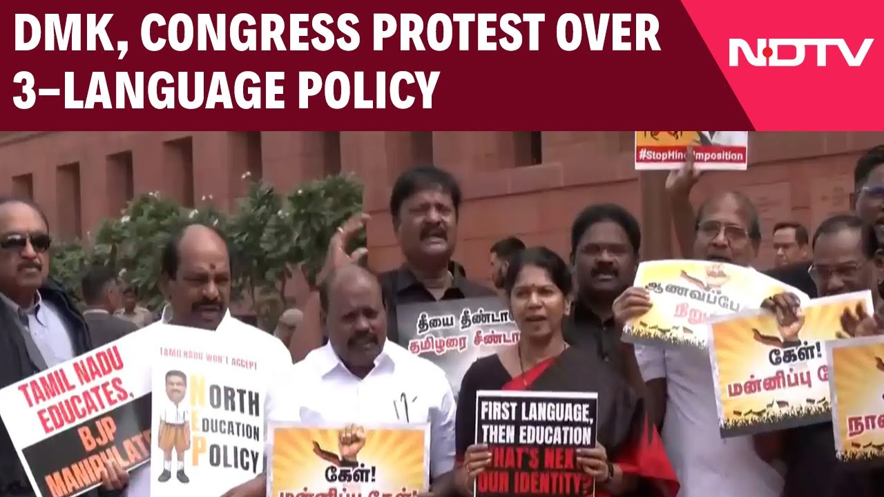 DMK Vs Dharmendra Pradhan: DMK, Congress Protest Over 3-Language Policy