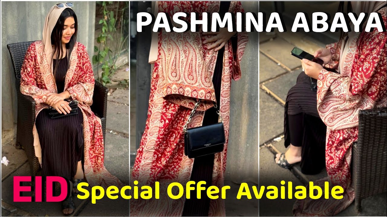 🌙✨ EID Special Trending Pashmina Abaya Collection 😍🔥|Online Offer😍|Best Eid Look 2026|Nishooz Abayas