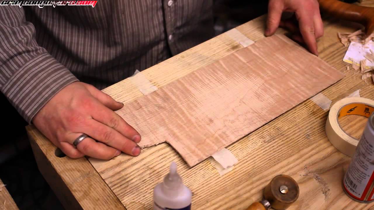how to thickness plane veneer by hand with the 'Masking tape trick'