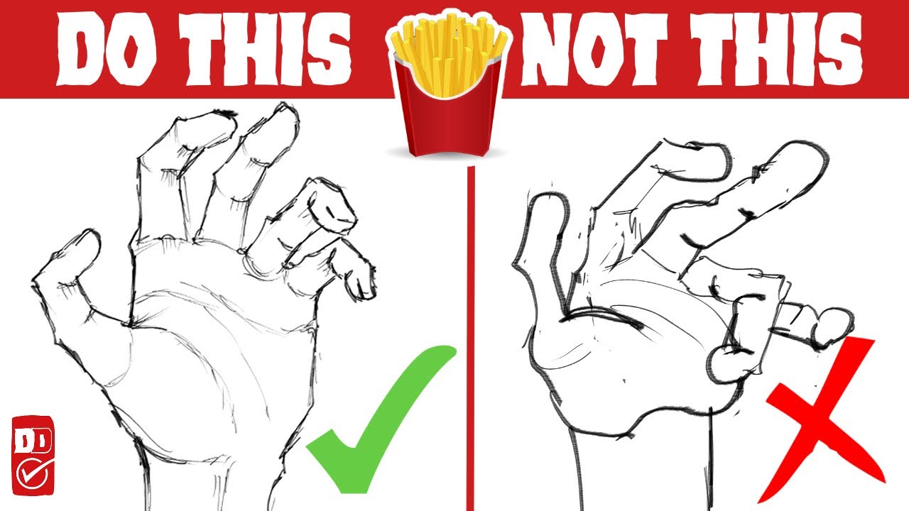 How To DRAW HANDS for your Comics and Manga: Using the FRENCH FRY METHOD