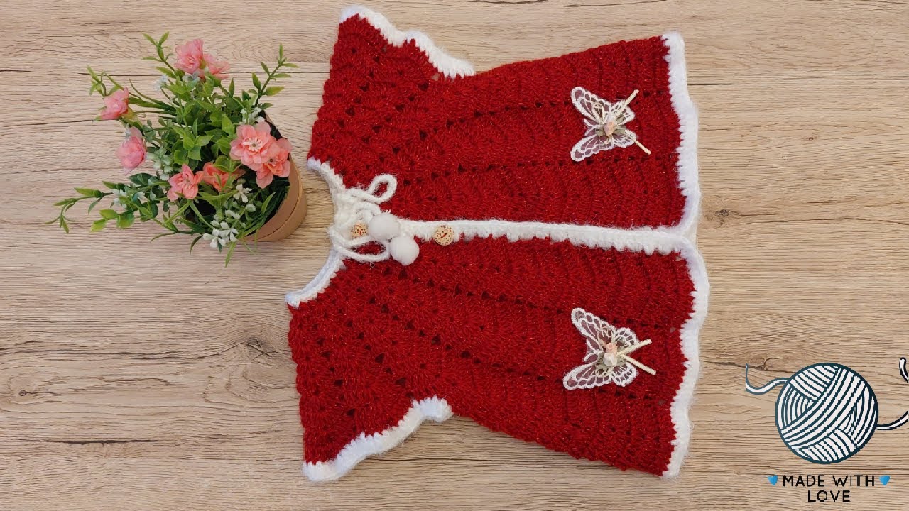 جاكيت كروشيه للأطفال - Crochet jacket for children - Kinderjacke häkeln