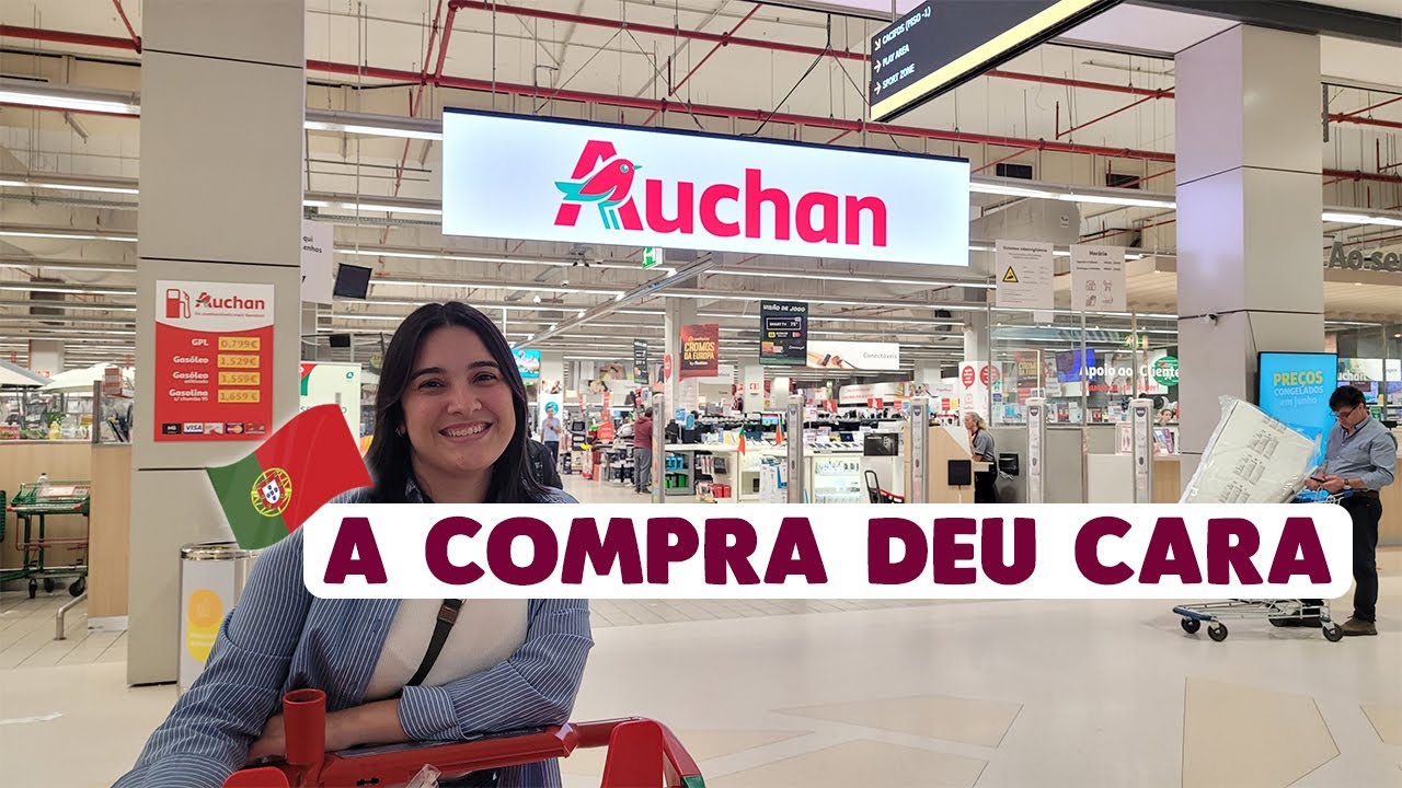 Compras no mercado Auchan em Portugal 🇵🇹