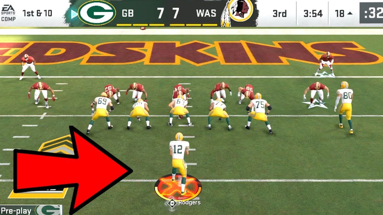 Аарон Роджерс, GAMBLER АКТИВИРОВАН! Онлайн-игра Packers против Redskins в Madden 20
