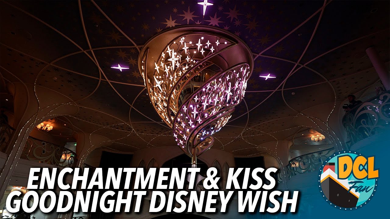 Disney Wish Enchantment & Kiss Goodnight Grand Hall Light Shows
