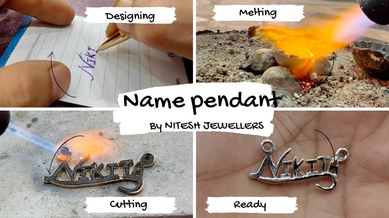name necklace, how to make name pendant #jewellery #handmade #howto #namenecklace #namependant