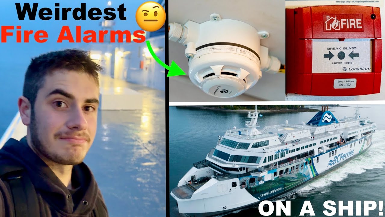 Ship Fire Alarm System & Weird devices | BC Ferries | Fire Alarm, Emergency Lighting And More!