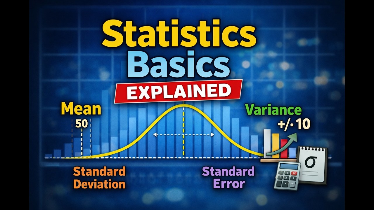 Understanding Mean, Variance, Standard Deviation and Standard Error (Simple Explanation)