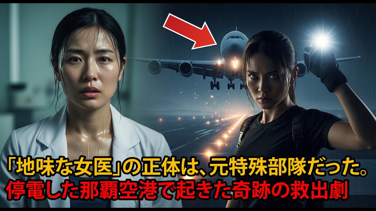 【感動話風】那覇空港、停電。247人の命を救った「ただの嘱託医」の正体とは…？ | 闇の中で灯りを守った女
