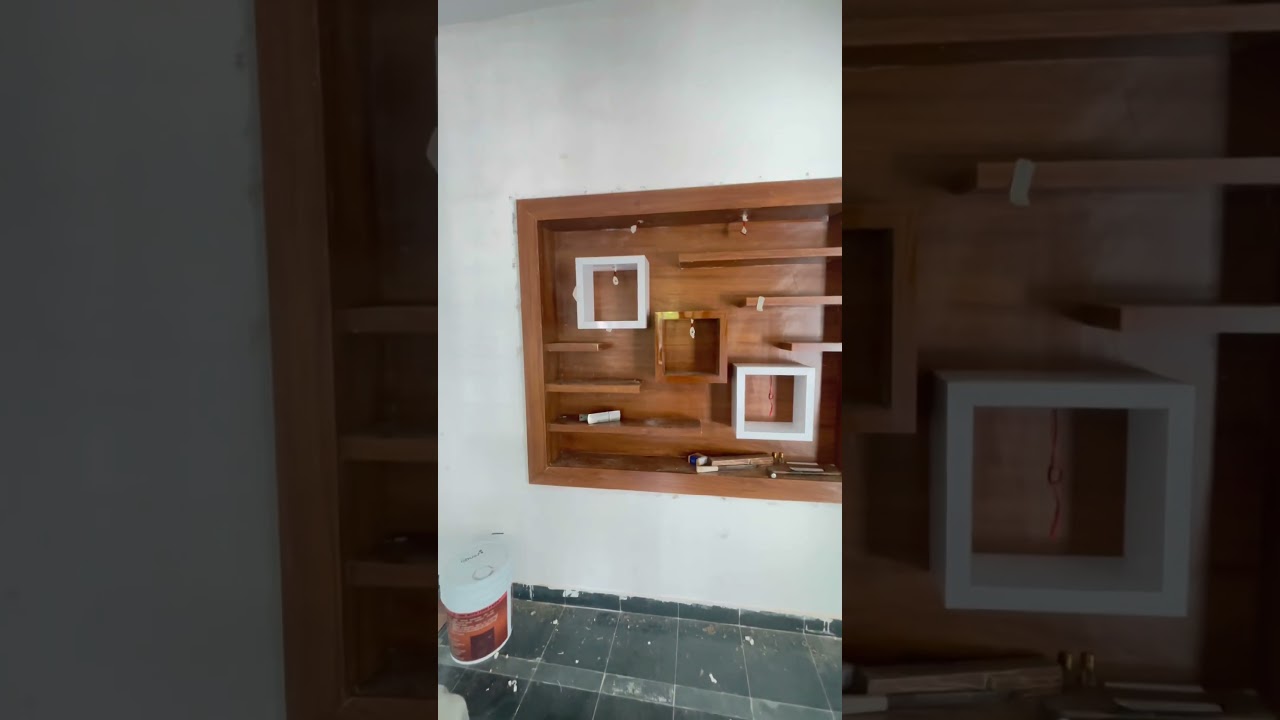 Showcase panelling || wash area design || interior || Kaipamangalam ||