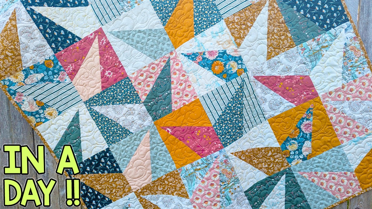 Dovetails Quilt: A Free Pattern That Plays Tricks on Your Eyes! Or is it a Whale Tail? A Paper Boat?