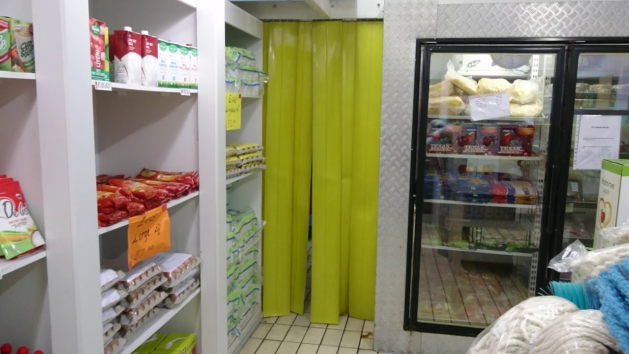 Yellow strip curtains