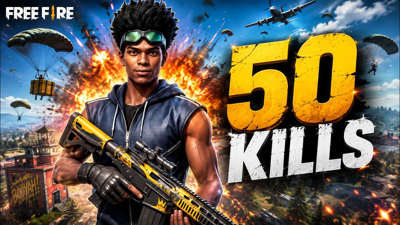 50 KILLS IN ONE GAME? INSANE SOLO VS SQUAD | FREE FIRE