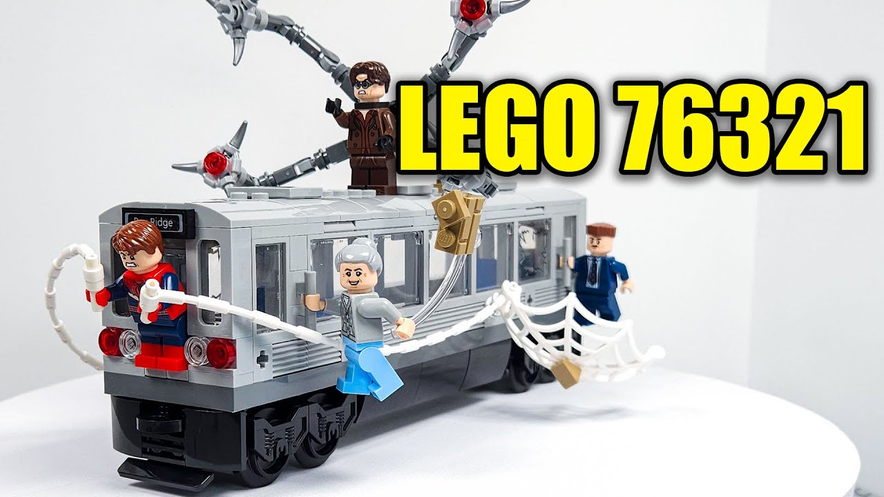 Stop Motion Unboxing & Build &ndash; LEGO 76321 Spider-Man vs. Doc Ock Subway Train Scene