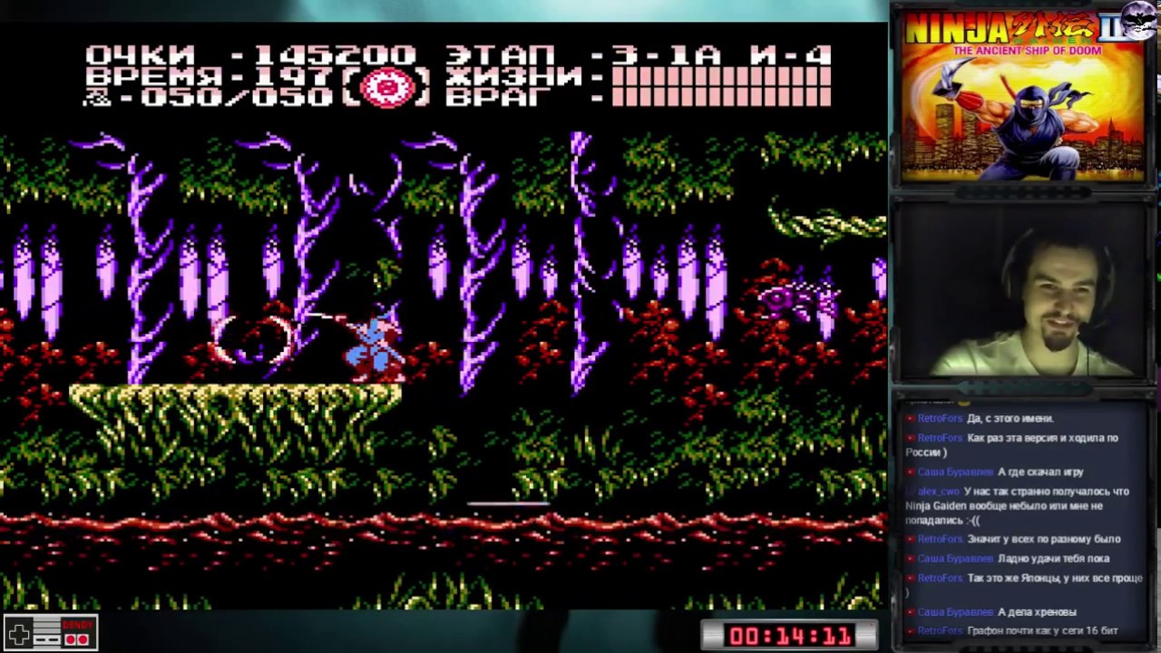 Ninja Ryukenden 3 | Ninja Gaiden 3 прохождение 100% | Игра на (Dendy, Nes, Famicom) Cтрим [RUS]