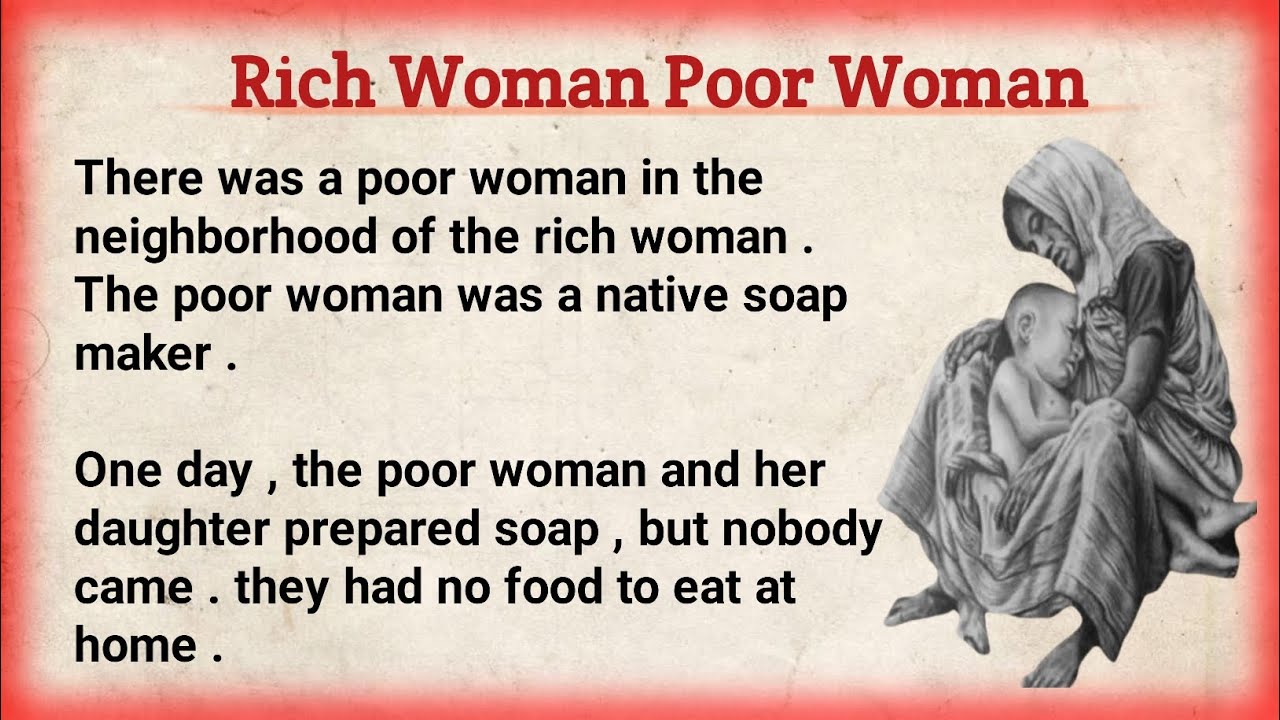 Learn English Through Story | Rich Woman Poor Woman  | Emotional Short Story |  Listen And Practice