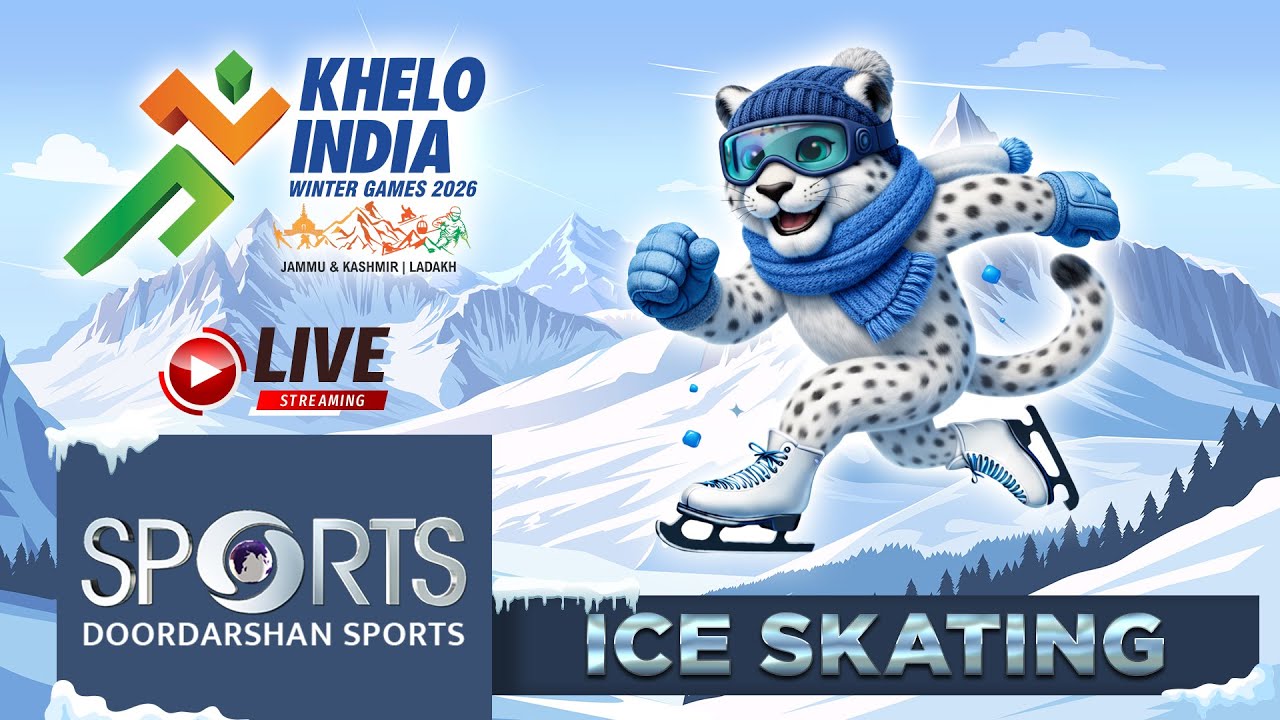 LIVE - Ice Skating - Khelo India Winter Games 2026 | NDS Stadium, Leh | Doordarshan Sports