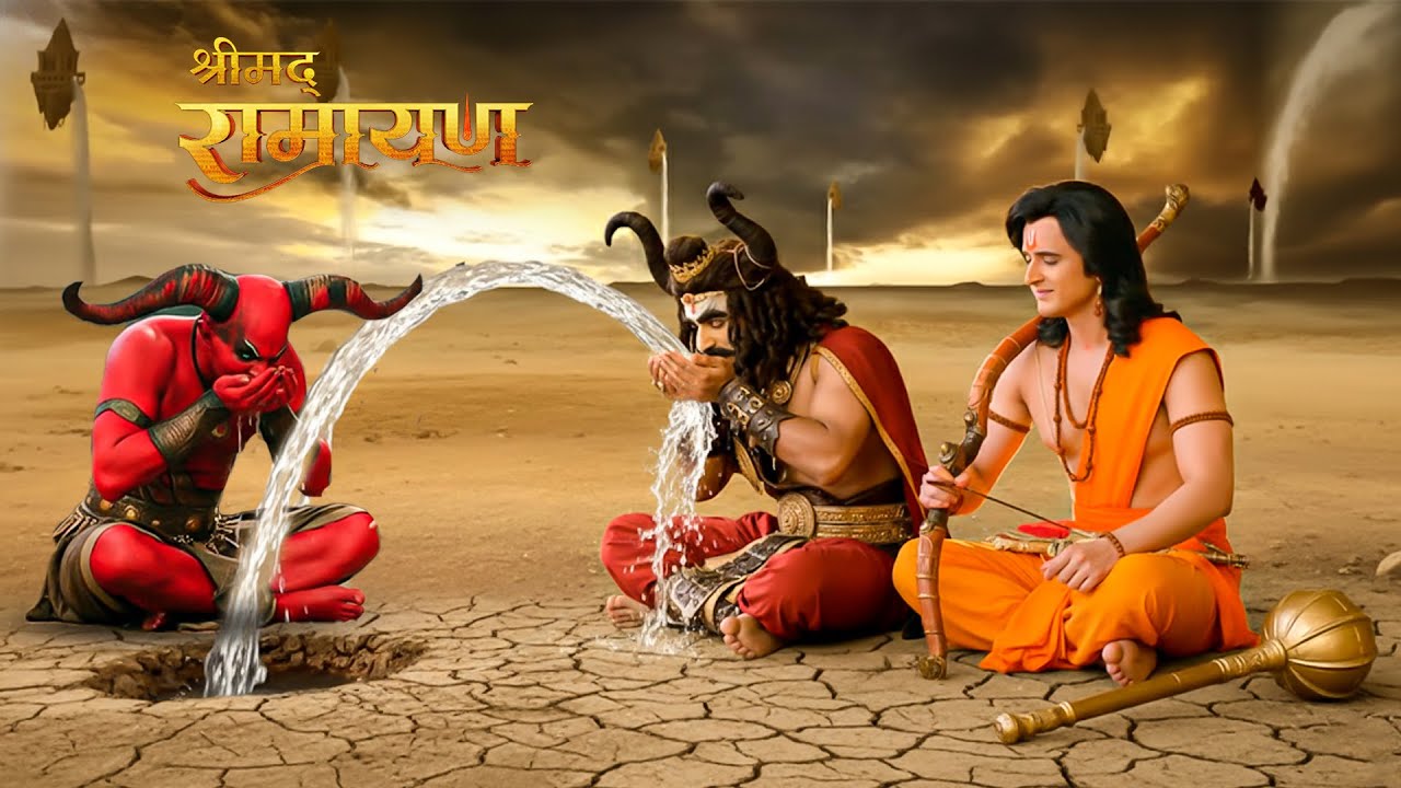 राक्षसों की प्यास बुझाने के लिए राम जी ने रणभूमि में गंगा जी को प्रकट किया || #ramayan