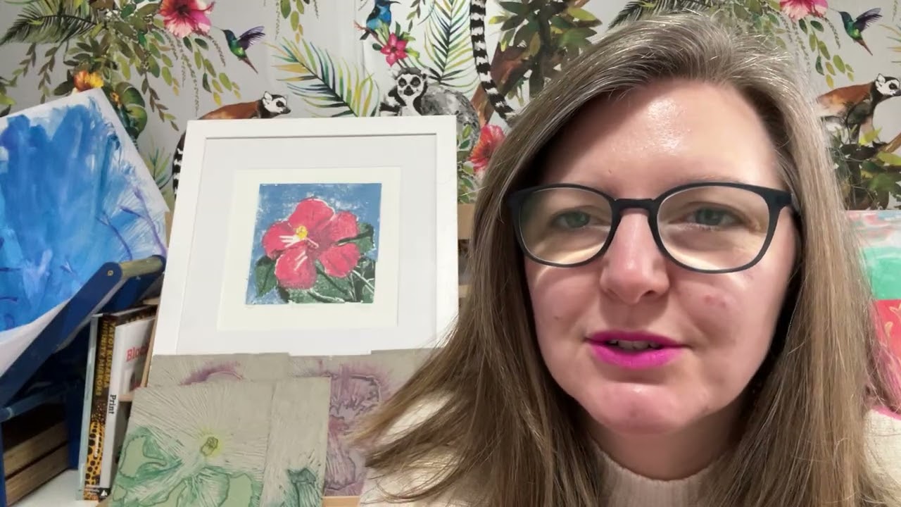 The Story Behind The Art | Pink Hibiscus Limited Edition Linocut by Heather Moore | Newcastle