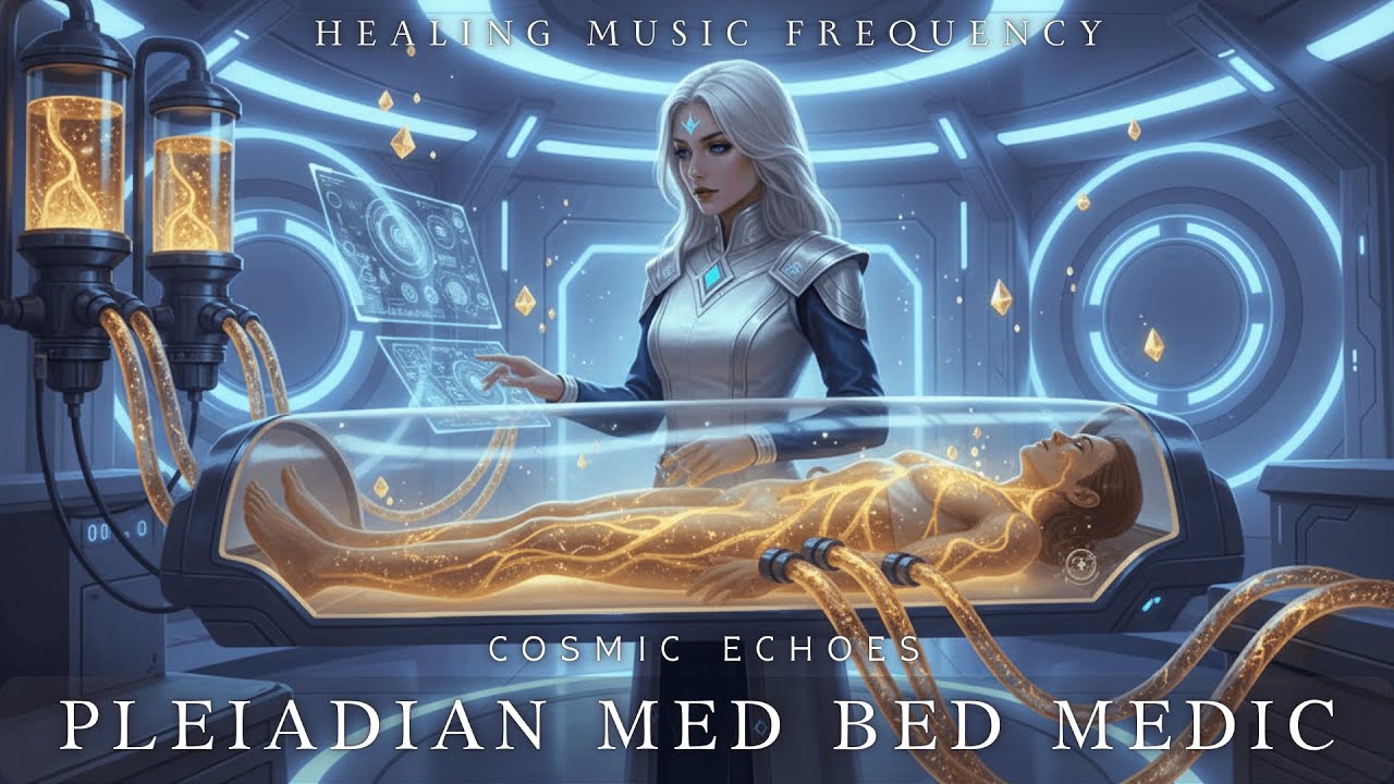 Cosmic Echoes ✨ Pleiadian Med Bed Medic | Ethereal Frequencies for Light Body Activation 🌟
