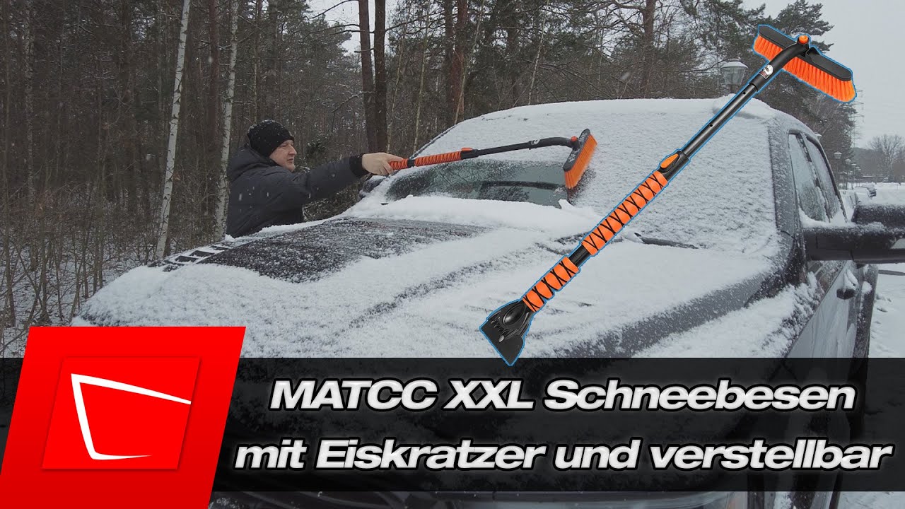 Diesen Schneebesen empfehle ich bei großen Autos! MATCC erweiterbarer Schneebesen mit Eiskratzer
