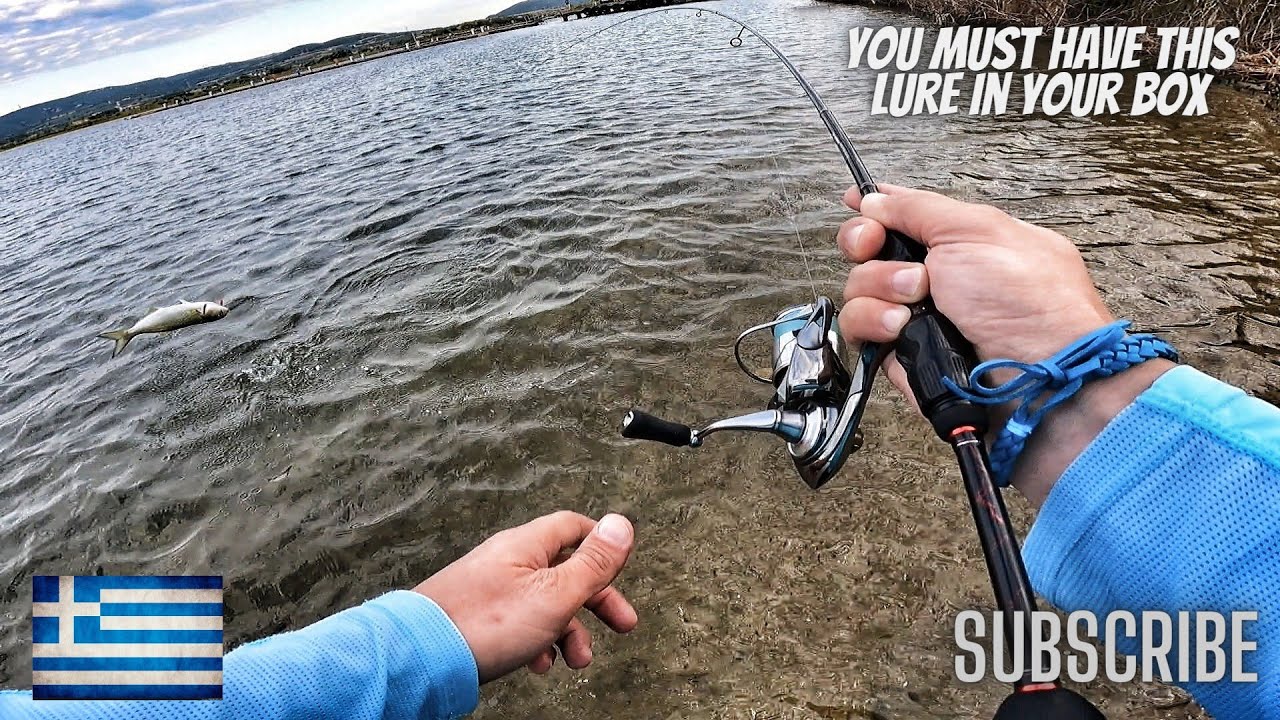 Ultralight fishing for seabass on topwater lures in Greece
