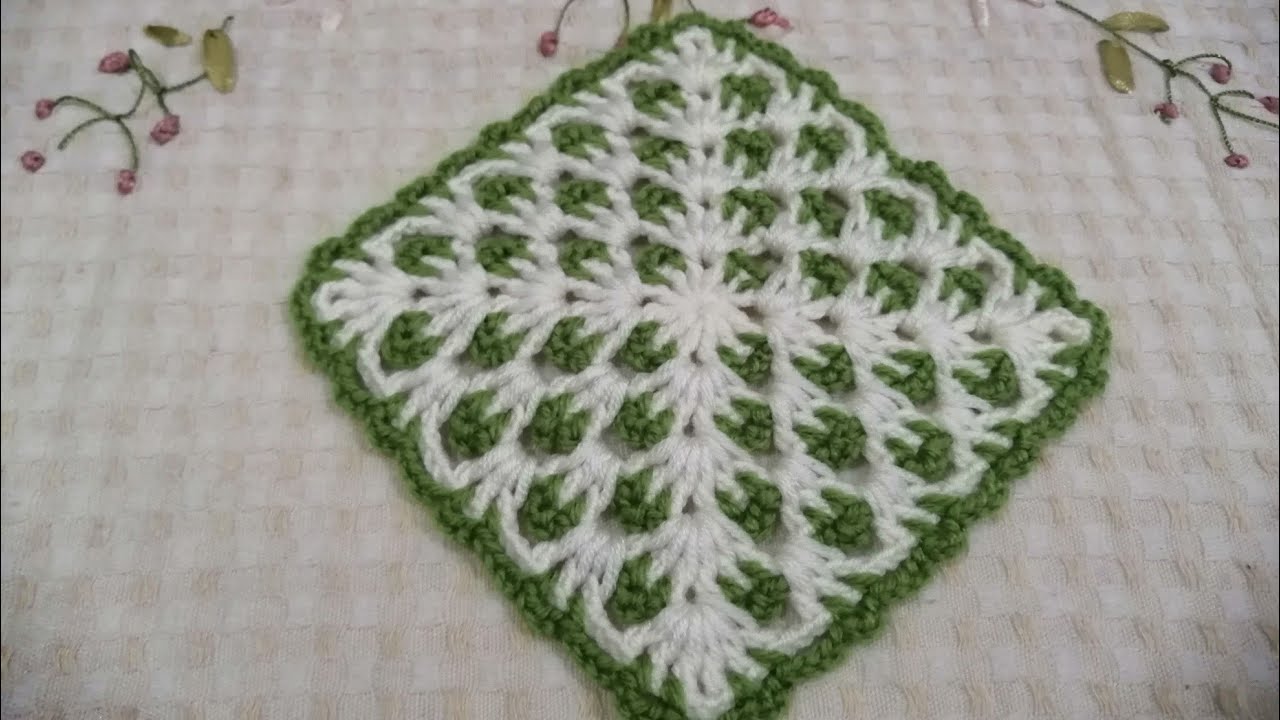 غرزه كروشيه شتوى لعمل مفرش سرير / بطانيه بيبى كروشيه هنا( crochet hana)(الجزء الاول)