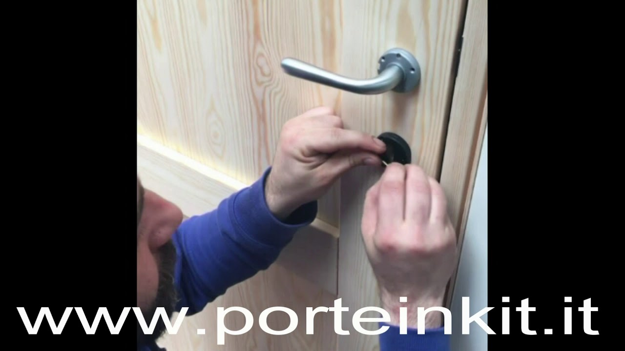 06 - Montaggio serratura e maniglia porta battente Porte in Kit