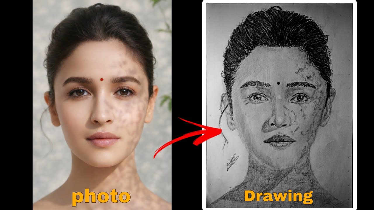 I Drew Alia Bhatt | Realistic Portrait Drawing Timelapse