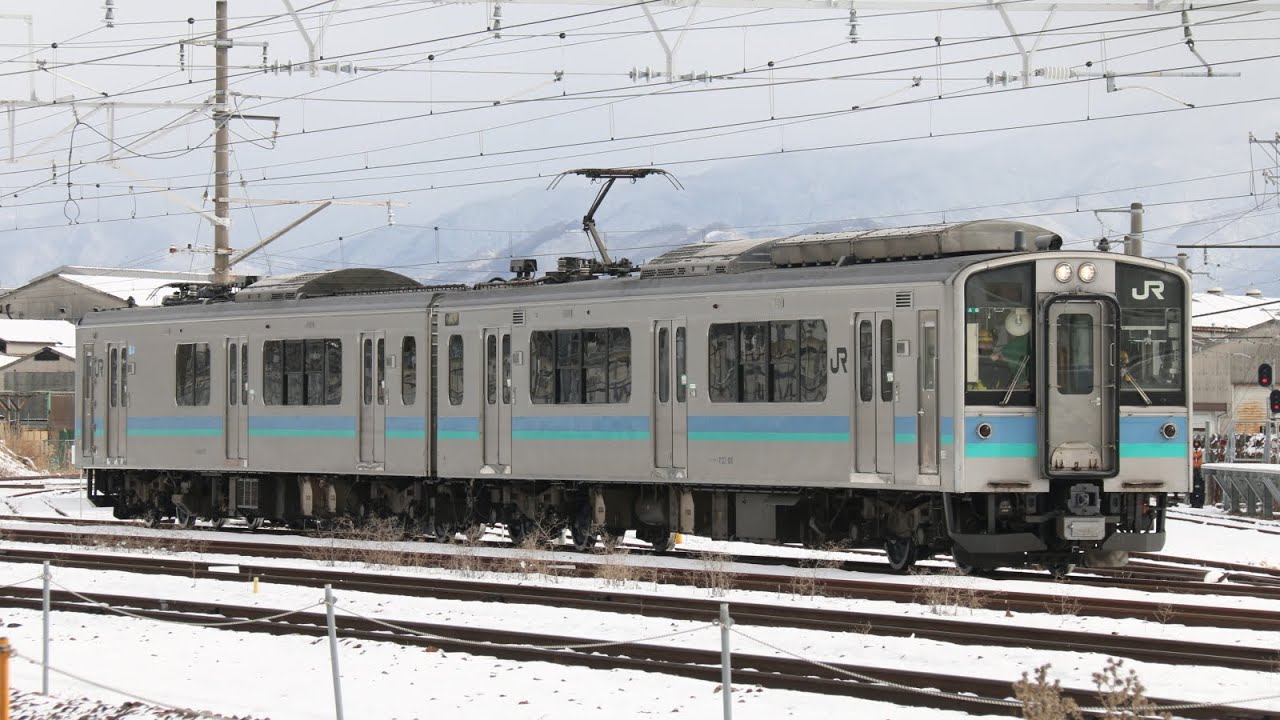 E127系モトA8編成構内試運転　長野総合車両センター