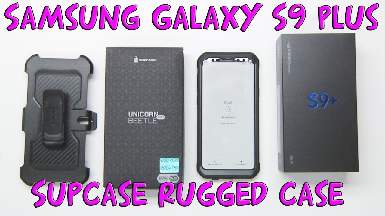 Samsung Galaxy S9 Plus with Unicorn Beetle Pro SupCase  Screen Protector BEST CASE EVER!