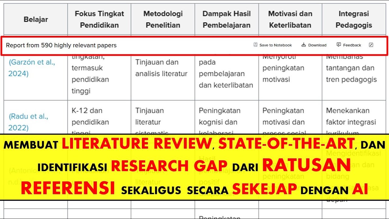 NGERI & MANTAP! Literature Review dari Ratusan Paper: State-of-the-Art & Research Gap berbantuan AI