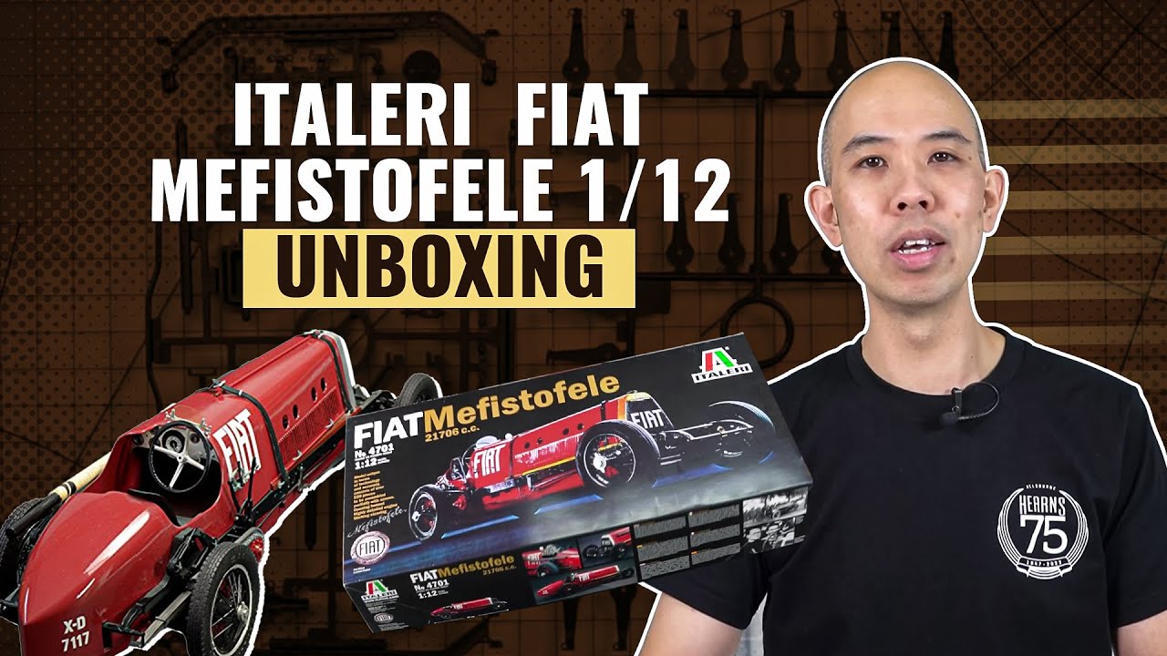 Italeri | Fiat Mefistofele 1/12 Plastic Model Kit Unboxing | #askHearns