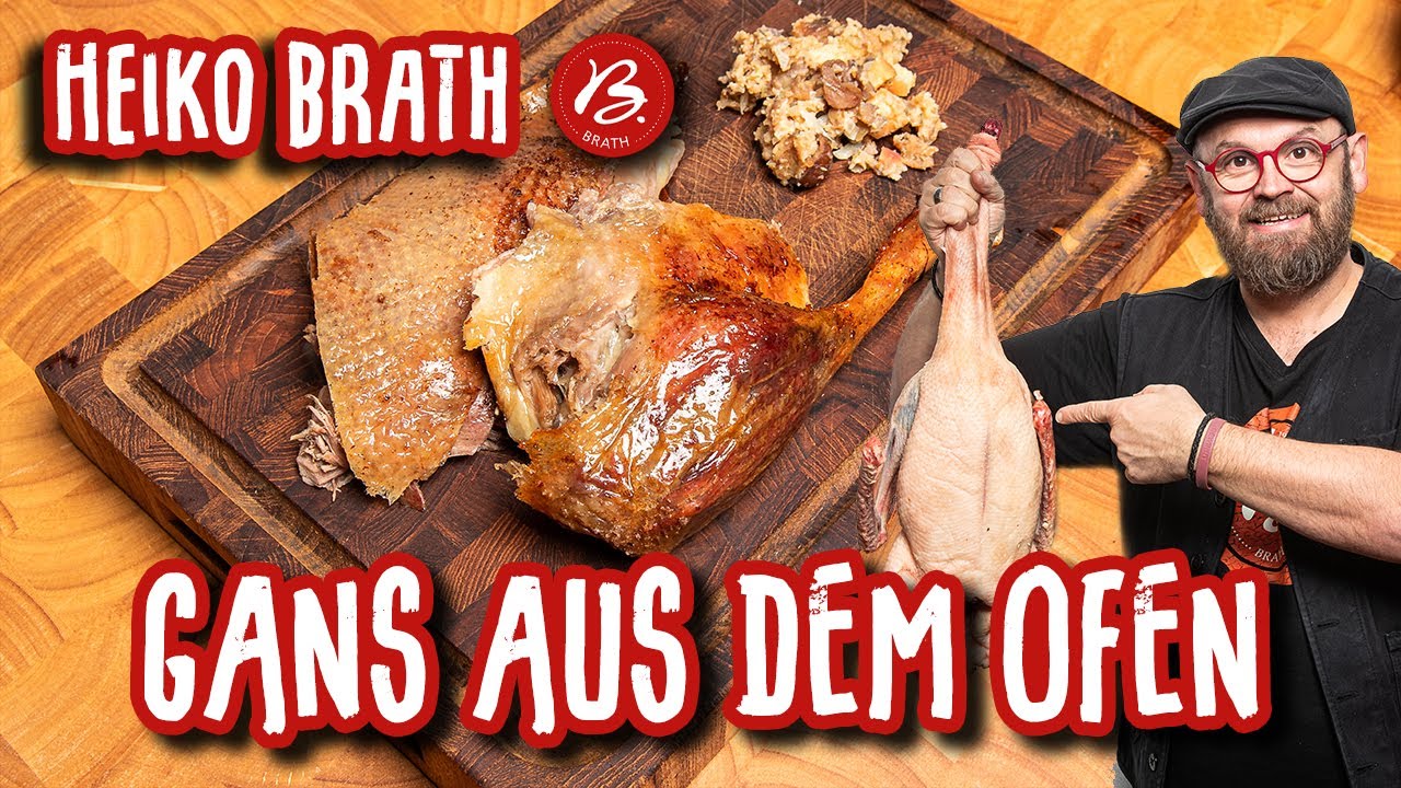 Gans aus dem Ofen 🔴🔥 Mit Maronen-Apfel-Füllung