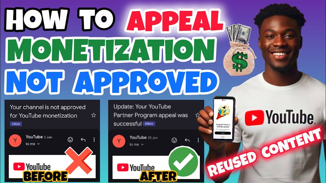 How to Appeal YouTube Monetization Rejected For Reused Content | Fix Monetization Not Approved