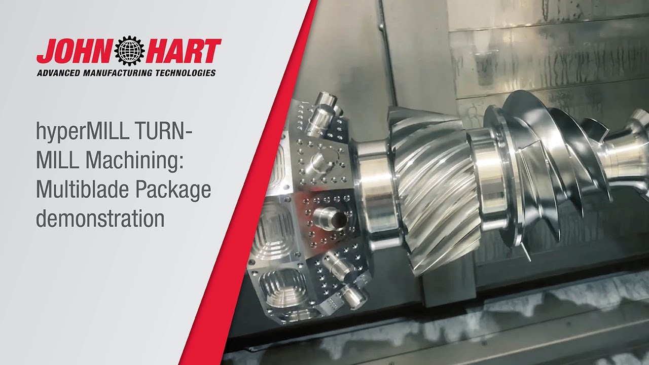 hyperMILL TURN-MILL Machining demonstration: Multiblade on a Mazak