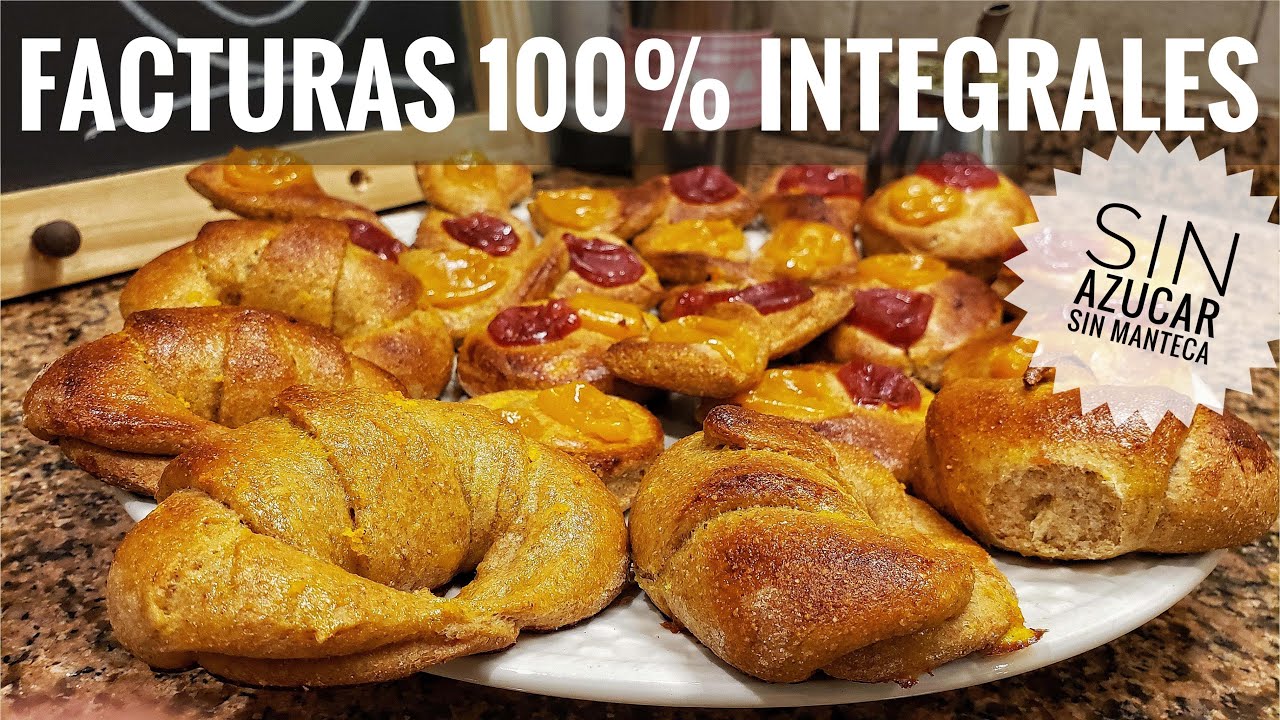 MEDIALUNAS 🥐 Y FACTURAS INTEGRALES SIN AZÚCAR NI MANTECA | MAS SANO IMPOSIBLE!!