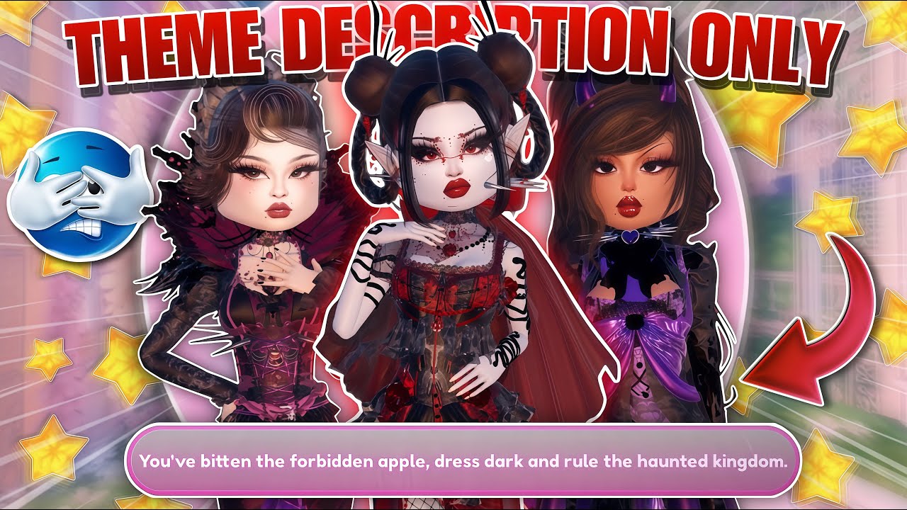ONLY Seeing The *THEME DESCRIPTIONS* In Dress To Impress!! (I Couldn't See The Theme...)